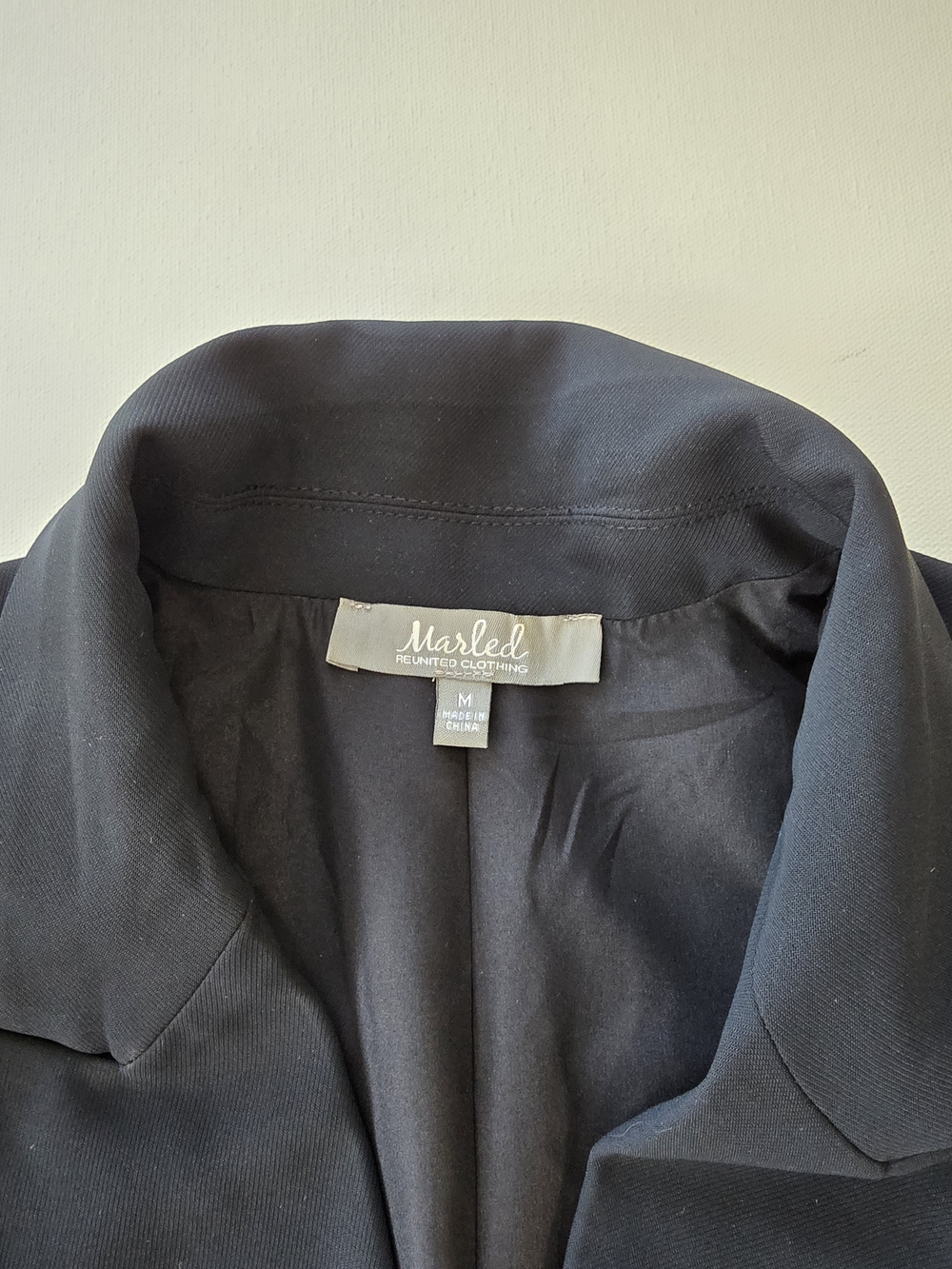Marled Women's Double-Breasted Black Blazer with Gold Buttons - Sz M - Picture 2 of 7